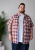 Kam Jeans 6368 Checked Short Sleeve Shirt Red - Hemden - Overhemden Grote Maten Heren