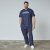 North Latitude Mountain T-Shirt V-Neck Navyblauw - TALL T-shirts - Extra lange T-shirts voor heren