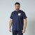 North Latitude T-Shirt With Print Navyblauw - T-shirts - Grote Maten T-shirts Heren