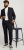 Jack & Jones SOLARIS Trousers Black - Pakken - Grote Maten Kostuum Heren