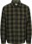Jack & Jones ZAC Brushed Long Sleeve Overshirt Green - Hemden - Overhemden Grote Maten Heren