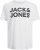 Jack & Jones CORP Logo T-Shirt White w Large Black Print - T-shirts - Grote Maten T-shirts Heren