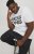 Jack & Jones CORP Logo T-Shirt White w Large Black Print - T-shirts - Grote Maten T-shirts Heren