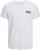 Jack & Jones CORP Logo T-Shirt White w Small Black Print - T-shirts - Grote Maten T-shirts Heren