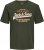 Jack & Jones JJELOGO O-Neck T-Shirt Kombu Green - T-shirts - Grote Maten T-shirts Heren
