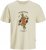 Jack & Jones Anatomy Skull Crew Neck T-Shirt Antique White - T-shirts - Grote Maten T-shirts Heren