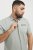 Jack & Jones Fusion Pique Zipper Polo Green/Blue - Polo shirts - Grote Maten Poloshirts Heren