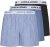 Jack & Jones TOKYO Woven Coronet Blue - Blue Stripes Boxers 3-Pack Black - Ondergoed & zwem - Grote Maten Ondergoed Heren