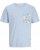 Jack & Jones Tavira Aop Pocket Crew Neck T-Shirt Skyway - T-shirts - Grote Maten T-shirts Heren