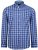 Kam Jeans 6155 Long Sleeve Check Shirt Blue - Hemden - Overhemden Grote Maten Heren