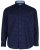Kam Jeans 6158 Long Sleeve Dobby Embroidery Shirt Navy - Hemden - Overhemden Grote Maten Heren