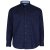 Kam Jeans 6158 Long Sleeve Dobby Embroidery Shirt Navy - Hemden - Overhemden Grote Maten Heren