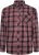 Kam Jeans 6301 LS Casual Check Shirt Red - Hemden - Overhemden Grote Maten Heren