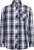 Kam Jeans 6301 LS Casual Check Shirt Navy - Hemden - Overhemden Grote Maten Heren