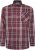 Kam Jeans P038 LS Premium Cotton Check Shirt Wine - Hemden - Overhemden Grote Maten Heren
