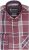 Kam Jeans P038 LS Premium Cotton Check Shirt Wine - Hemden - Overhemden Grote Maten Heren