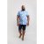 D555 Santana Hawaii Shirt Sky Blue - Hemden - Overhemden Grote Maten Heren
