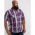 D555 Terell Shirt Navy/Red - Hemden - Overhemden Grote Maten Heren