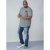 D555 Agler Waffle T-shirt Khaki - T-shirts - Grote Maten T-shirts Heren