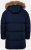 JP1880 Quilted Parka Lightweight and Warm with Faux Fur Hood Navy - Jassen - Grote Maten Herenjassen