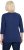 Ulla Popken Decorative Plant 3/4 Sleeve T-Shirt Ink Blue - Bedrukte T-shirts voor dames - 