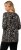 Ulla Popken Number Print 3/4 Sleeve Tee Black - Bedrukte T-shirts voor dames - 