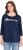 Ulla Popken Queens 3/4 Sleeve Graphic Tee Ink Blue - Bedrukte T-shirts voor dames - 