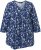 Ulla Popken Asymmetric Cowboy Boot Print Tee Dark Blue - Bedrukte T-shirts voor dames - 
