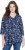 Ulla Popken Asymmetric Cowboy Boot Print Tee Dark Blue - Bedrukte T-shirts voor dames - 