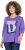 Ulla Popken Fashion Graphic T-Shirt Purple - Bedrukte T-shirts voor dames - 