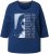 Ulla Popken Inspirational Graphic Lettering 3/4 Sleeve Tee Dark Blue - Bedrukte T-shirts voor dames - 