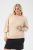 Kaffe Curve Lizzy Trui met lange mouw Beige - Truien & knitwear - 