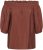Kaffe Curve Neela Off-Shoulder Blouse Henna Brown - Blouses & tunieken - 