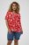 Kaffe Curve Ami Short Sleeve Blouse Printed Poppy Red - Blouses & tunieken - 