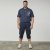 North Latitude 61150 Cargo Comfort Fit Capri Marineblauw - Shorts - Grote Maten Korte Broeken Heren