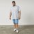 North Latitude 61147 Chino Shorts Middenblauw - Shorts - Grote Maten Korte Broeken Heren