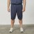 North Latitude 61154 Linnen Comfort Fit Shorts Navy Blauw - Shorts - Grote Maten Korte Broeken Heren