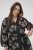 Kaffe Curve Kimmie Dress Black Chalk Embroidery - Midi jurken - 