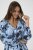 Kaffe Curve Aliana Dress Blue Flower Animal - Midi jurken - 