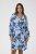 Kaffe Curve Aliana Dress Blue Flower Animal - Midi jurken - 