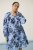 Kaffe Curve Aliana Dress Blue Flower Animal - Midi jurken - 