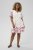 Kaffe Curve Rosa Mini Dress White Rose Border Flower - Mini jurken - 