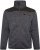 Kam jeans KV133 Twisted Marl Fleece Jacket Black - Jassen - Grote Maten Herenjassen