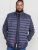 D555 WICKHAM 1 Puffer Gilet with Burgundy Lining Navy - Bodywarmers - Bodywarmers in grote maten