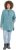 Ulla Popken Teddy Fleece Hooded Zip Neck Sweatshirt Ice Green - Sweaters & hoodies - 