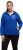 Ulla Popken Teddy Fleece Partial Zip Hoodie Royal Blue - Sweaters & hoodies - 