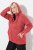 Ulla Popken Sweater Knit Fleece Hoodie Coral - Ulla Popken - Ulla Popken Plusmode voor Dames