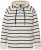 Ulla Popken Stripe Print Loungewear Hoodie Chalk - Sweaters & hoodies - 