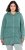 Ulla Popken Tiered Flounce Panel Zip Up Hoodie Green - Sweaters & hoodies - 