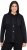 Ulla Popken Mixed Texture Button Down Hoodie Black - Sweaters & hoodies - 